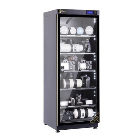 Tủ chống ẩm Nikatei NC-120S viền nhôm mạ vàng