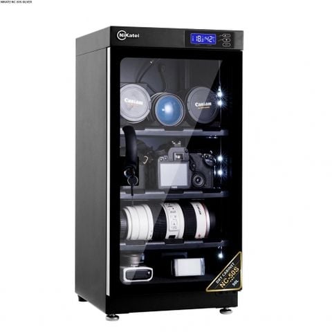 Tủ chống ẩm Nikatei NC-50S viền nhôm mạ bạc