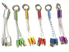 Cáp sạc điện thoại 3 đầu móc khóa ip567 samsung