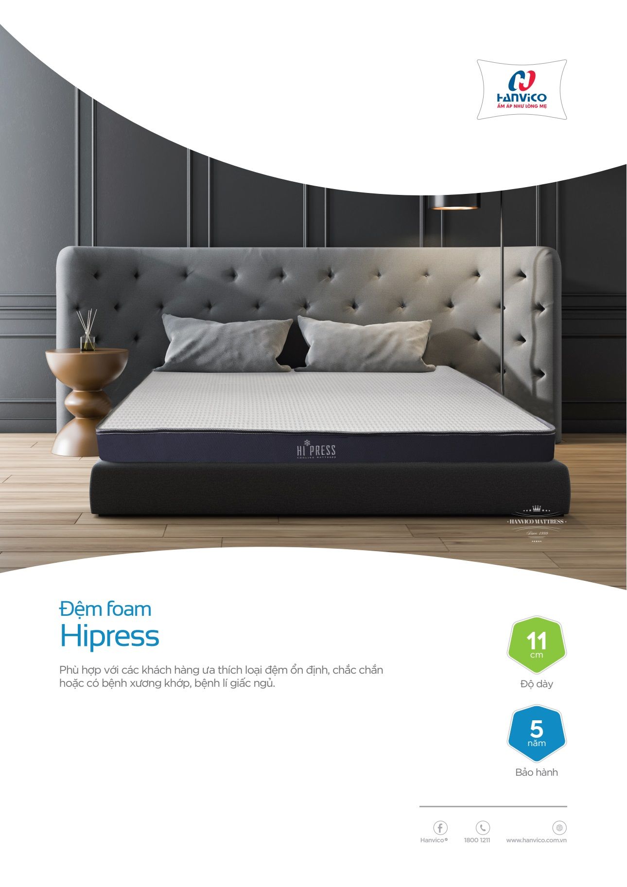 Đệm Foam HIPRESS 150*190*11cm