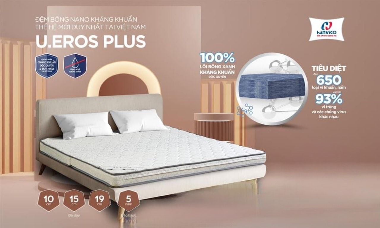 Đệm Nano U.Eros Plus Hanvico