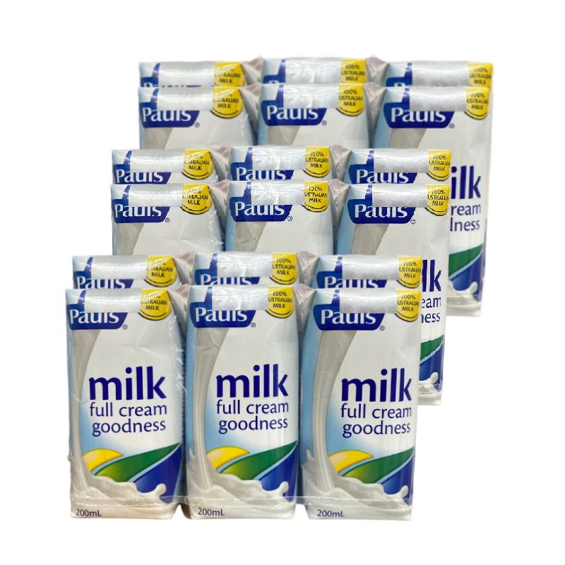 Combo 3 lốc Sữa tươi tiệt trùng nguyên kem Pauls 200ml (lốc 6 hộp)