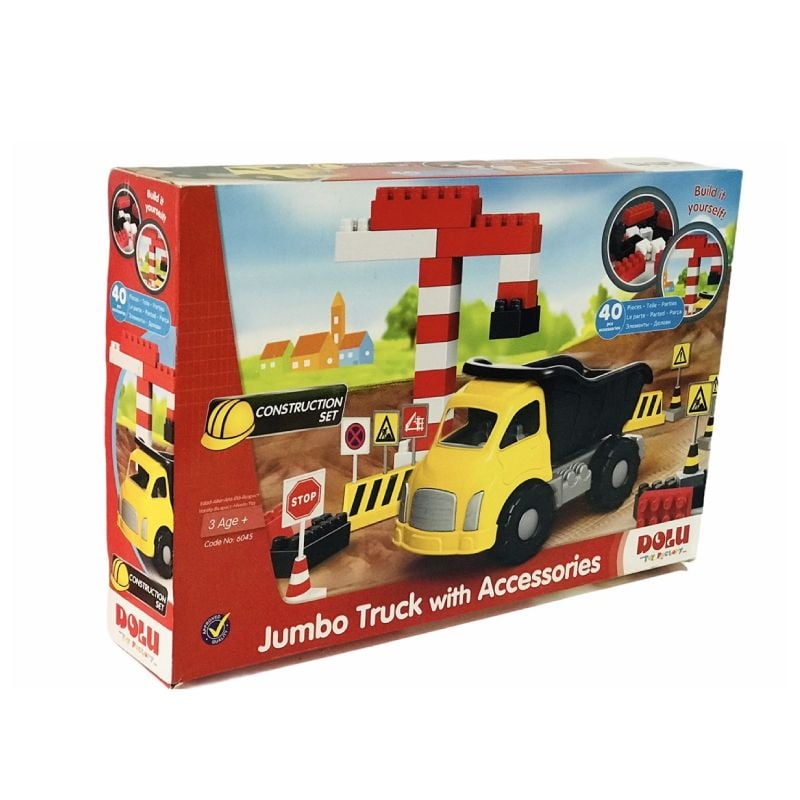 Đồ chơi xếp khối Dolu Jumbo Truck With Construction Blocks 40Pcs-6045