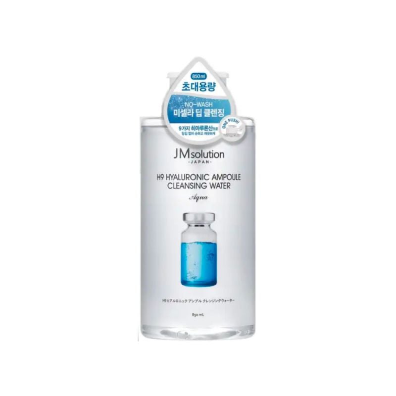 Nước tẩy trang JMSOLUTION JAPAN H9 HYALURONIC AMPOULE CLEANSING WATER AQUA