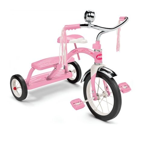 Xe đạp ba bánh trẻ em Radio Flyer Classic Pink Dual Deck Tricycle