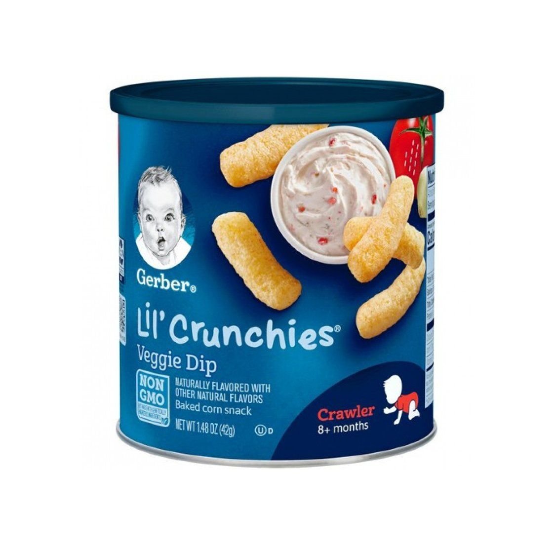 Thực phẩm bổ sung bánh ăn dặm Gerber LIL's Crunchies vị rau củ 42g