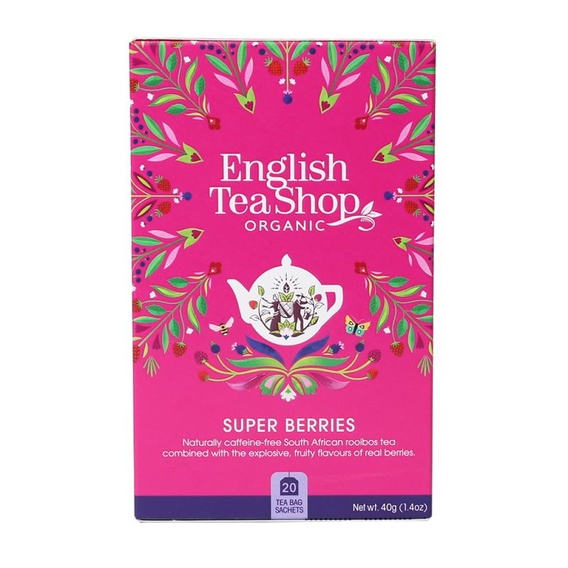 Trà Organic Super berries hiệu English Tea Shop loại 20 gói