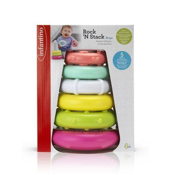 ĐỒ CHƠI INFANTINO THÁP XẾP CHỒNG - MÀU HỒNG - ROCK'N STACK RINGS