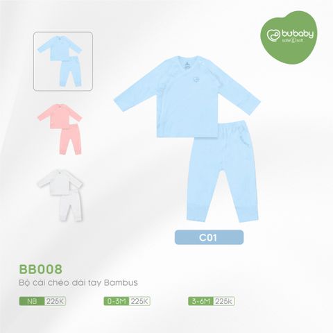 Bộ cài chéo dài tay BU Baby Bambus Newborn BB008