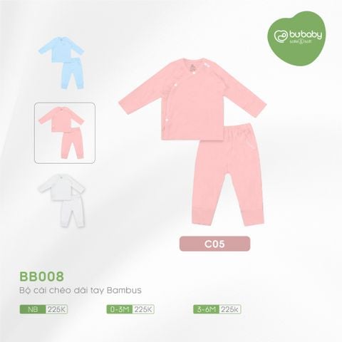 Bộ cài chéo dài tay BU Baby Bambus Newborn BB008