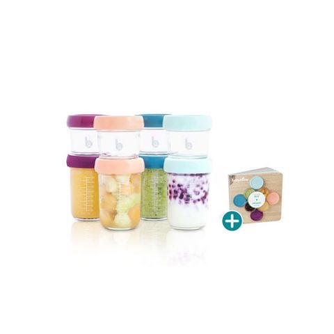 Bộ 8 hộp đựng thực phẩm bằng thủy tinh BABYMOOV (100ml, 220ml)