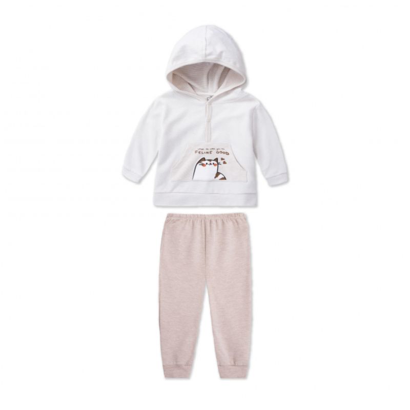 BỘ DÀI TAY LA POMME HODDIE TOMMY - NÂU