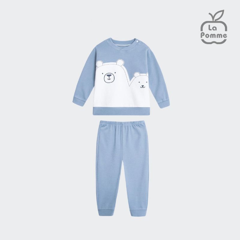 BỘ DÀI TAY LA POMME GẤU ĐÔI - XANH