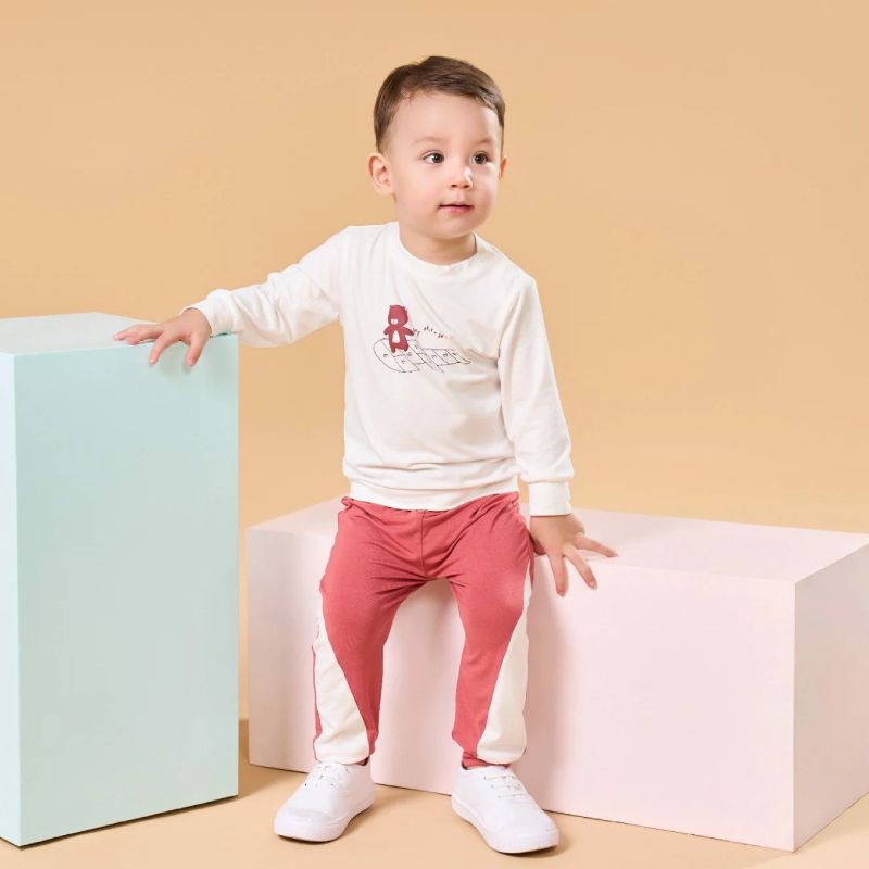 BỘ DÀI TAY LA POMME NHẢY LÒ CÒ MÀU TRẮNG