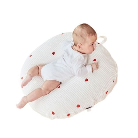 Vỏ gối chống trào ngược Rototo Bebe Airmesh gỗ sồi trái tim