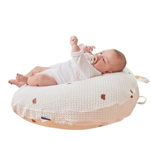 Vỏ gối chống trào Rototo Bebe Airmesh gỗ sồi gấu nâu