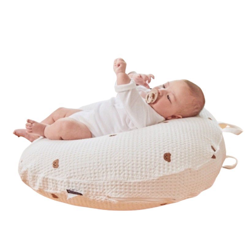 Vỏ gối chống trào Rototo Bebe Airmesh gỗ sồi gấu nâu