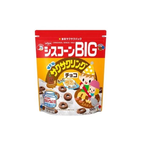 Ngũ cốc Nissin Cis corn BIG Saku-Saku ring chocolate 150g - vòng tròn