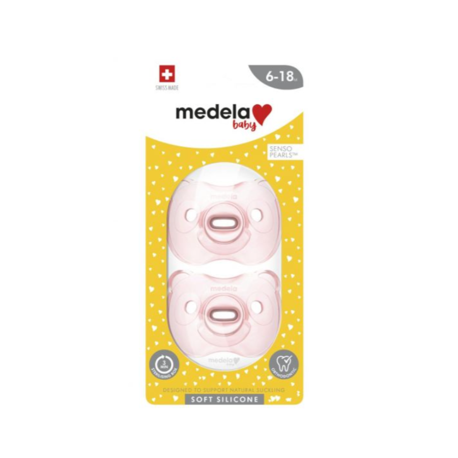 TY NGẬM MEDELA BABY PACIFIER SOFT SILICON 6-18M DÀNH CHO BÉ GÁI