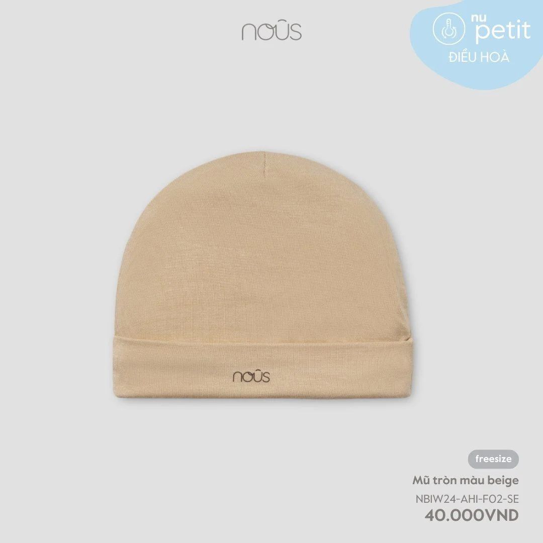 Mũ tròn Nous màu beige