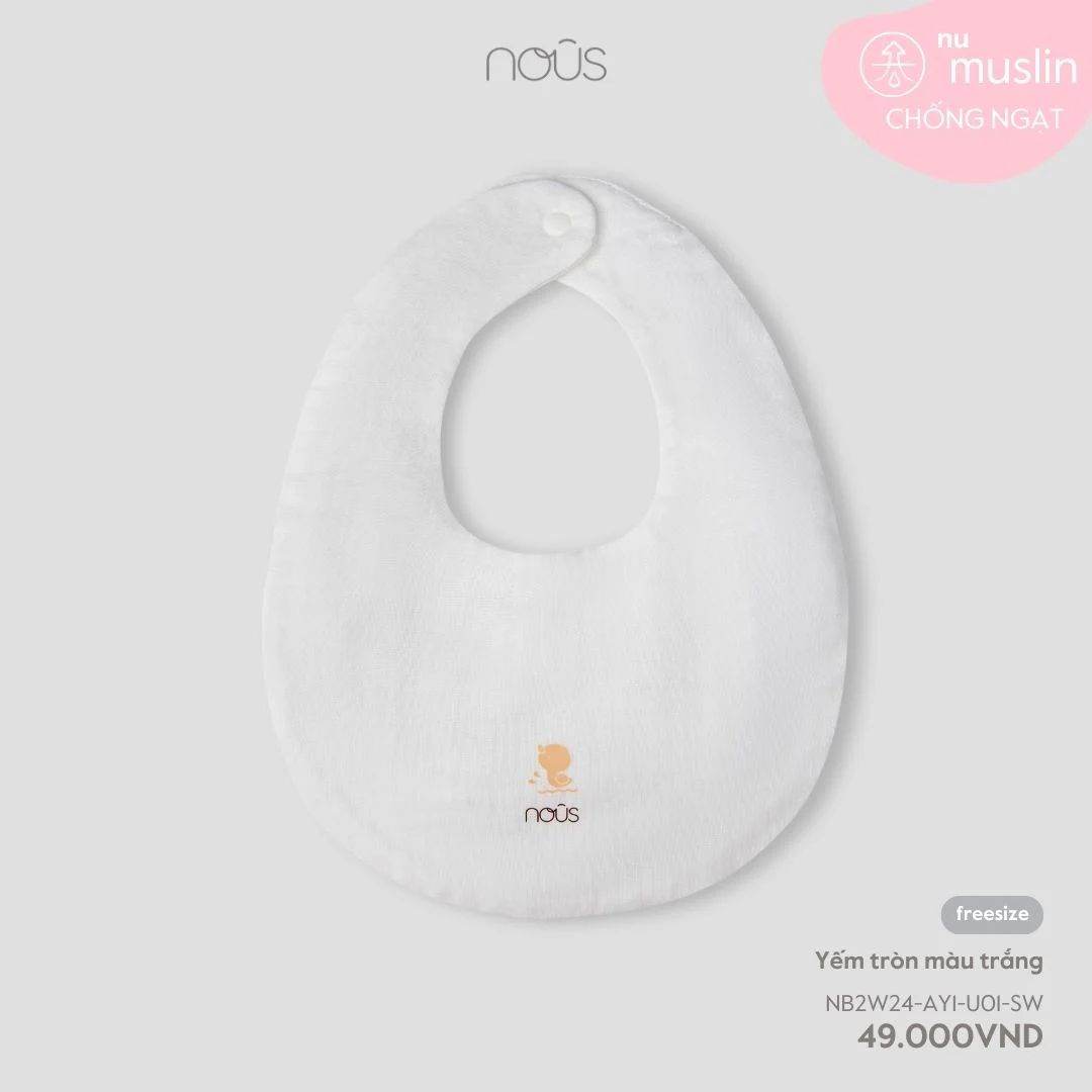 Yếm tròn Nous màu trắng