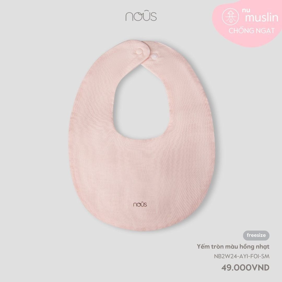 Yếm tròn Nous màu hồng nhạt