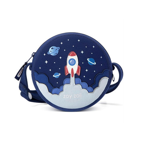 Túi đeo chéo mini Zoy zoii họa tiết tên lửa xanh navy
