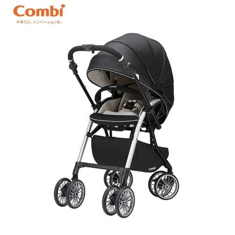 Xe đẩy Combi Umbretta 4 bánh quay tự động Premium New black