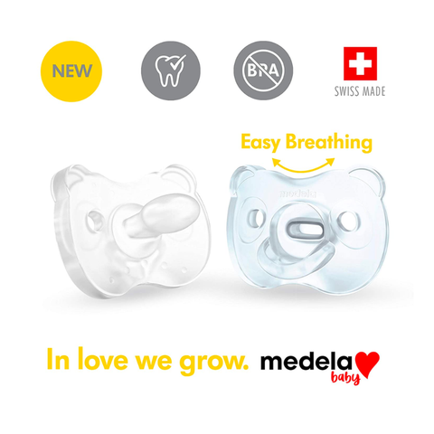 Ti ngậm Medela Baby Pacifier Soft Silicon 0-6m cho bé trai