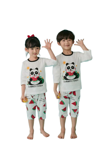 Bộ pijama lửng Olomimi bé trai, bé gái Summer Panda