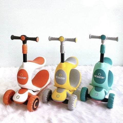 Xe scooter 3in1 màu xanh