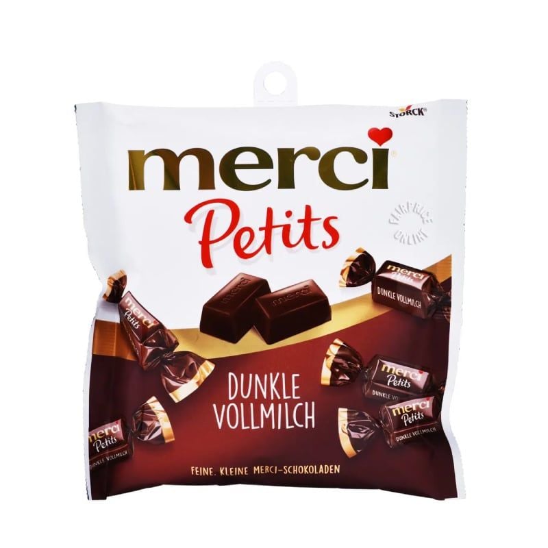 SOCOLA ĐEN CÓ SỮA MERCI PETITS 125G