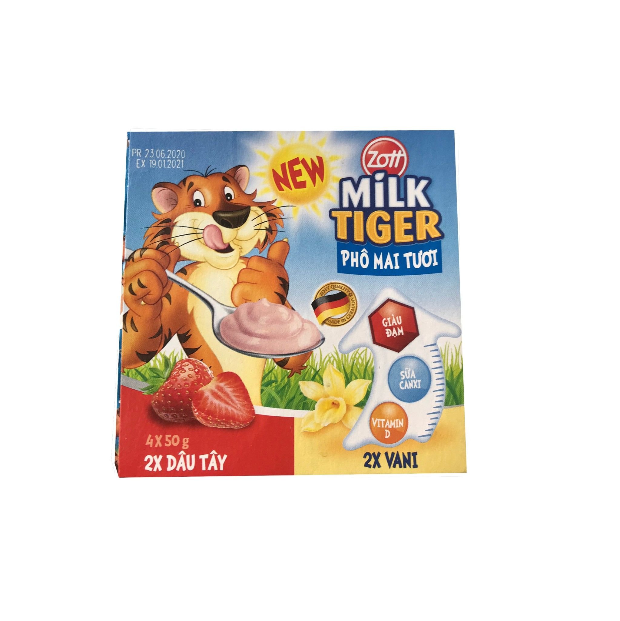 Phomai tươi Milk Tiger hương Dâu-Vani