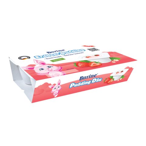 Pudding Burine vị Dâu (vỉ 6 hộp x50g)