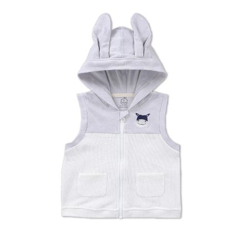 Áo Gile mũ La Pomme Baby Donkey màu Trắng