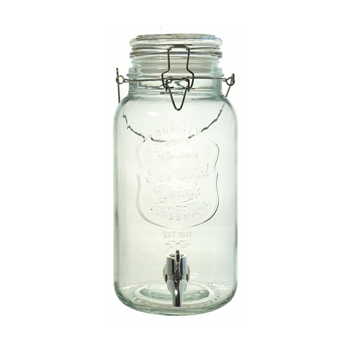 Hộp thủy tinh đựng nước, rượu trái cây có vòi 2.5L