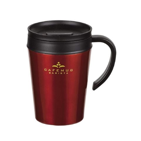 Ly inox giữ nhiệt có nắp Cafemug Barista 400ml - màu đỏ