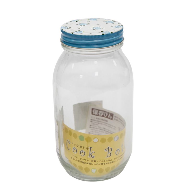 LỌ THỦY TINH NẮP KIM LOẠI 900ML