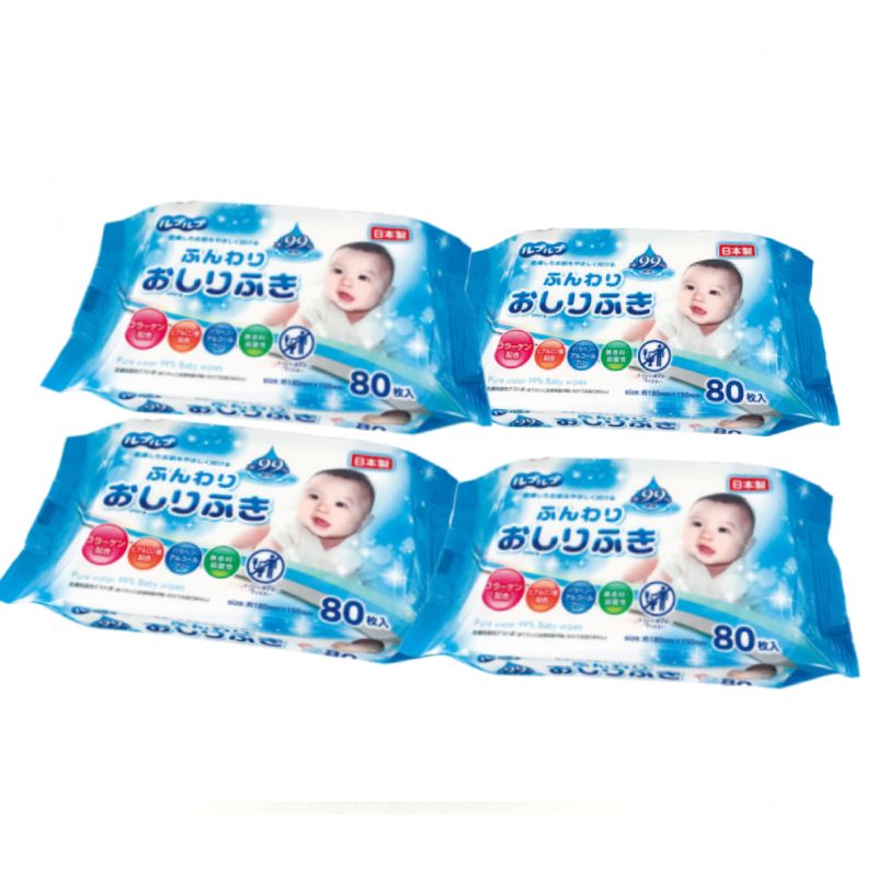 COMBO 4 GIẤY ƯỚT 99% NƯỚC TINH KHIẾT LIFE-DO.PLUS LD-210V 80 TỜ