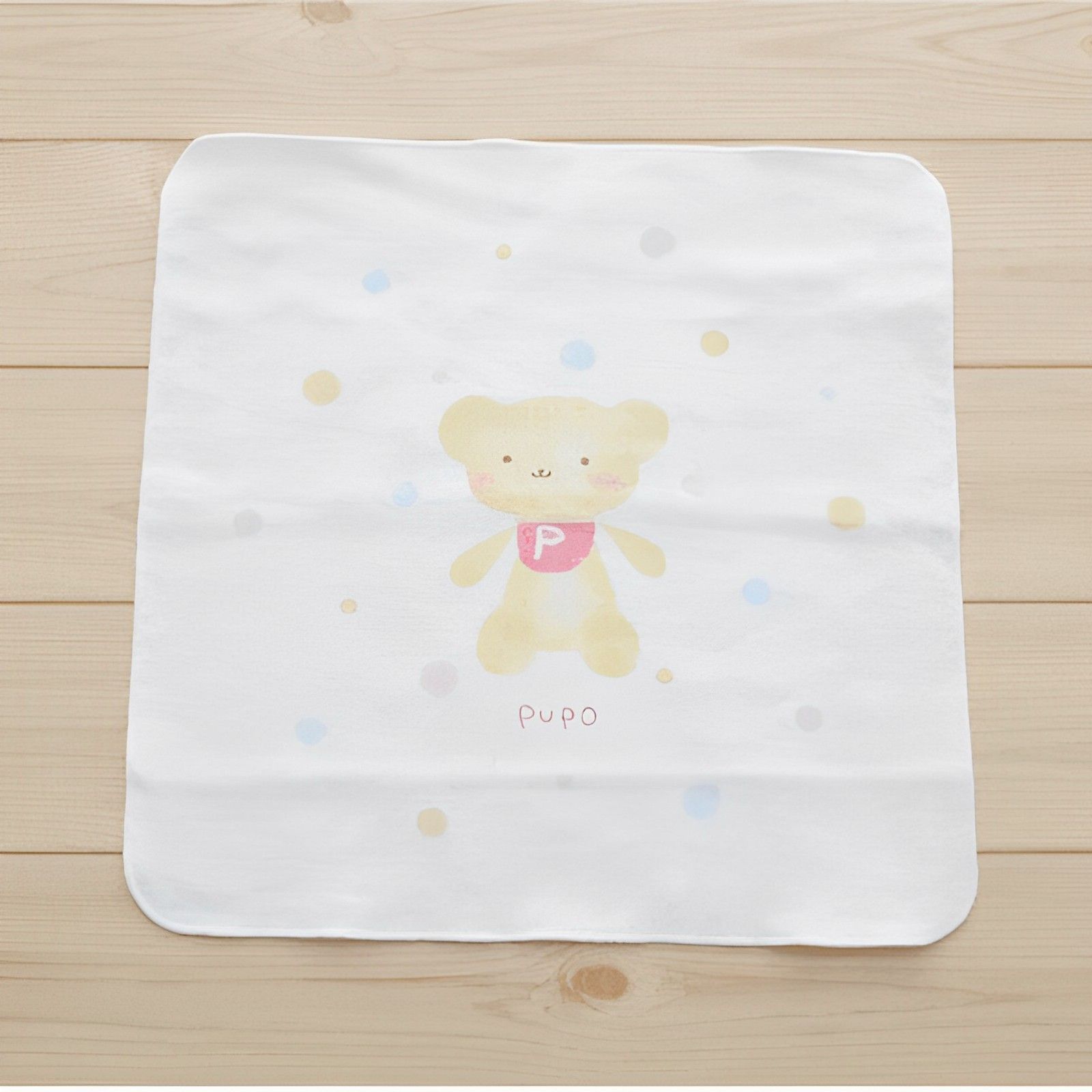 KHĂN XÔ SỮA CHO BÉ PUPO MÀU TRẮNG 30X30 CM