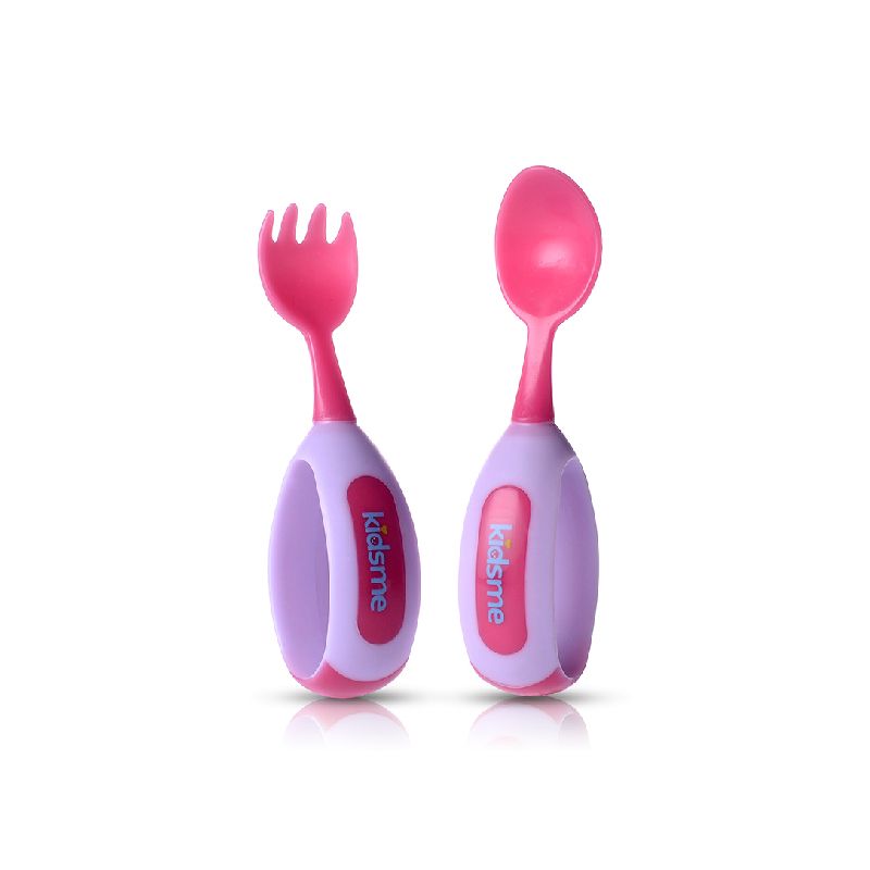 Bộ nĩa & muỗng tập ăn kidsme Màu tím 9853