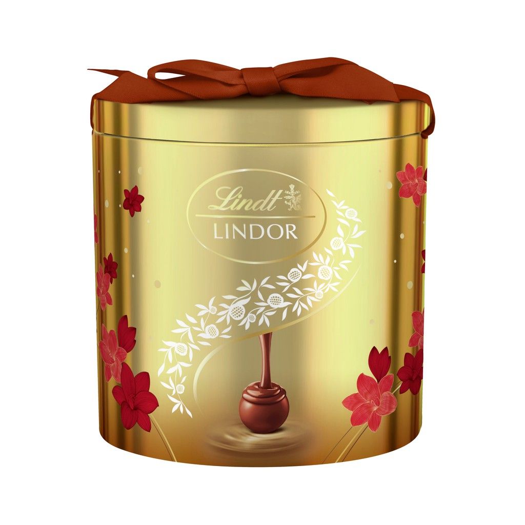 SOCOLA LINDT LINDOR HỖN HỢP HỘP THIẾC VÀNG 144G