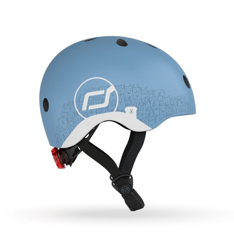 Mũ đội đầu phản quang cho bé Scoot and Ride màu Steel