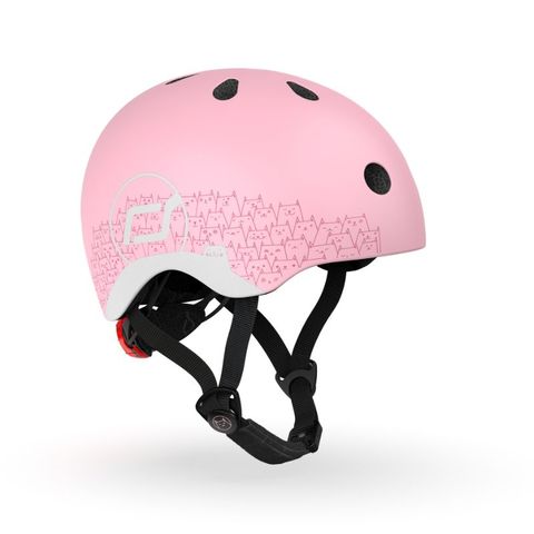 Mũ đội đầu phản quang cho bé Scoot and Ride màu Rose