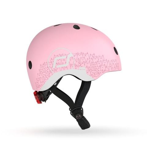 Mũ đội đầu phản quang cho bé Scoot and Ride màu Rose
