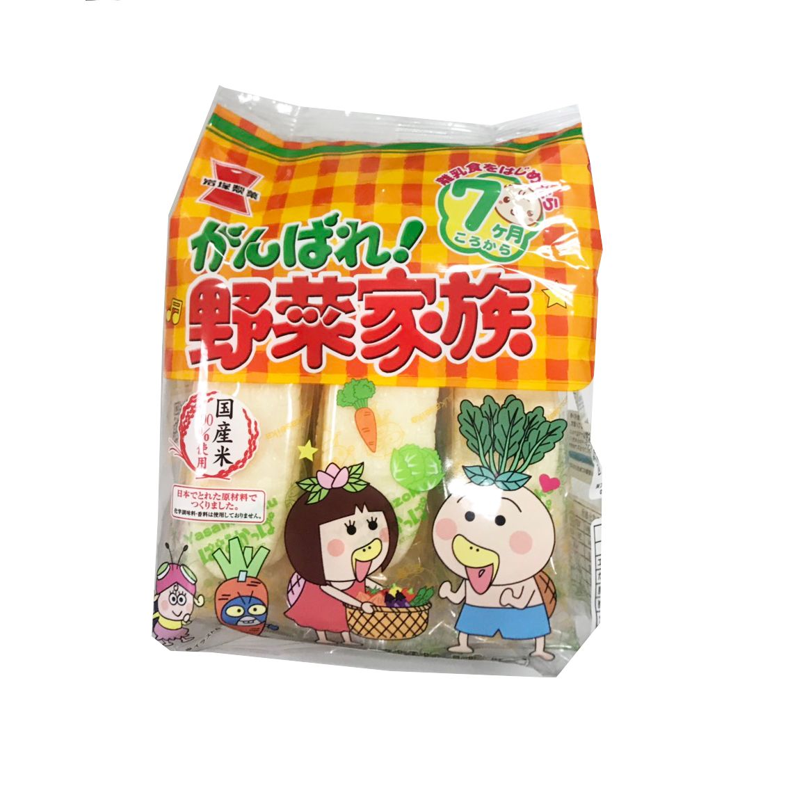 BÁNH GẠO NHẬT HAIHAIN 53G VỊ RAU XANH 7M+