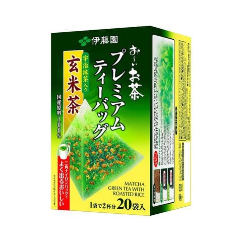 Trà xanh gạo lứt Matcha Uji túi lọc Itoen 46g (20 gói)