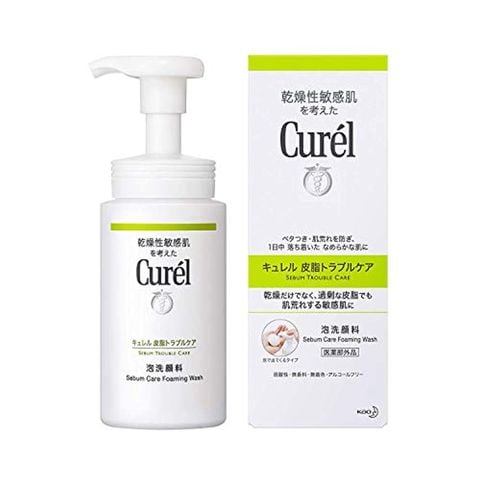 Sữa rửa mặt CURÉL dạng bọt dành cho da dầu 150ml