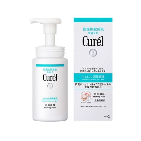 Sữa rửa mặt CURÉL dạng bọt cấp ẩm chuyển sâu 150ml