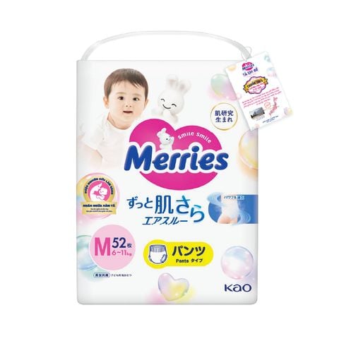 Bỉm quần Merries M 52 (New)